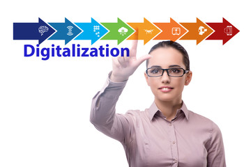 Digital transformation and digitalization technology concept