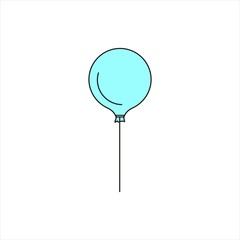 Illustration blue balloon sign logo design vector icon