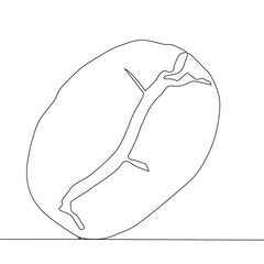 Obraz premium Coffee bean line icon. Coffee shop, grain, Coffee concept