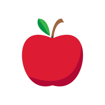 apple icon, vector design, juicy