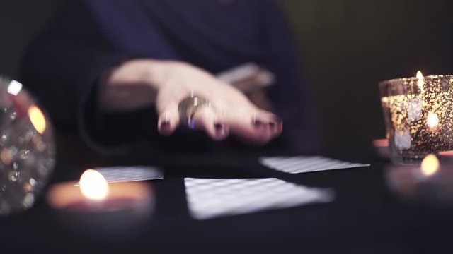 An unidentified middle-aged woman fortuneteller