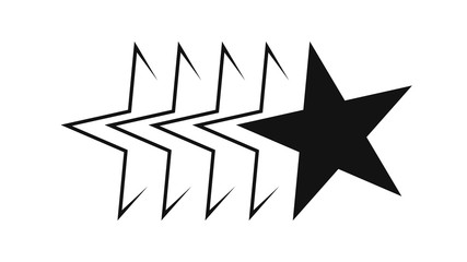 Obraz premium Star icons. Five Stars. Pictogram with an interesting idea. Flat style, vector illustration.