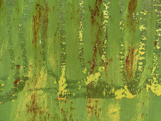 Corroded metal background. Rusty metal background with streaks of rust. Rust stains. Rystycorrosion.