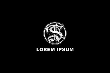 simple and modern calligraphy style letter T an S logo vector template