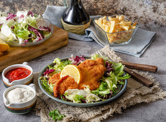 Delicious original schnitzel