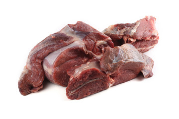 Pork isolated on white. Chop meat