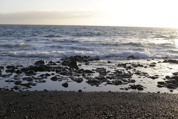 black beach on Tenerife island