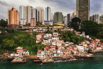 Favelas at Salvador City, Bahia, Brazil