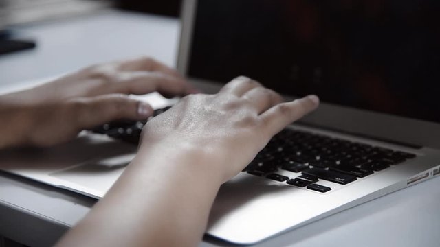 Laptop typing