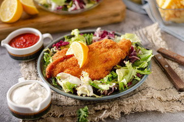 Delicious original schnitzel
