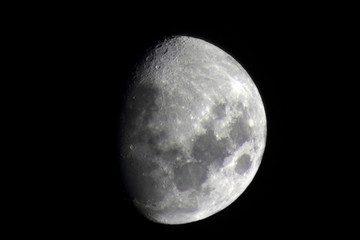 Moon through telescope