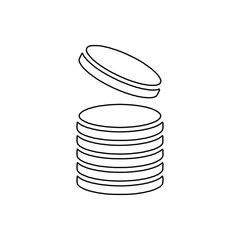 money coin outline vector icon