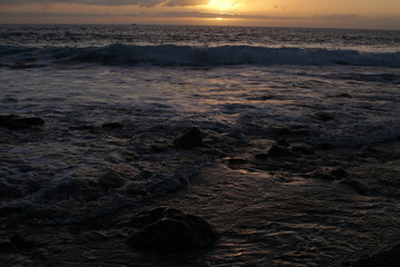 sunset over the sea tenerife