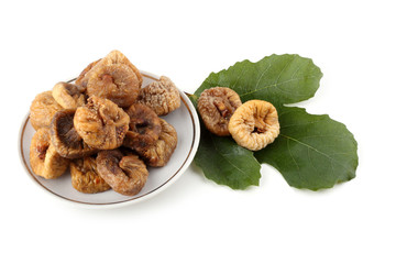 Dried figs and leaf