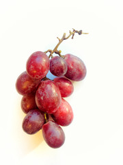Bunch of juicy red grapes