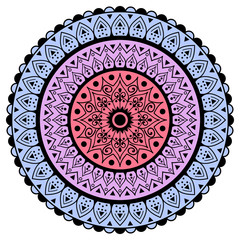 Ethnic Mandala Ornament. Arabic, Pakistan, Moroccan, Turkish, Indian, Spain motifs