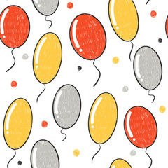 Hand drawn balloons background