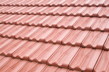 Obraz na płótnie Canvas New roof with ceramic tiles