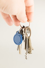 ring of bound keys to a door lock isolated