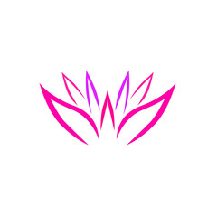 Design wellness lotus sign symbol on white