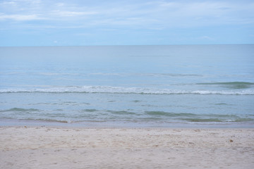 Beautiful beach and tropical sea blue sky.