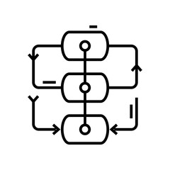 Communication links line icon, concept sign, outline vector illustration, linear symbol.