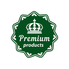 Premium quality seal or label flat vector icon