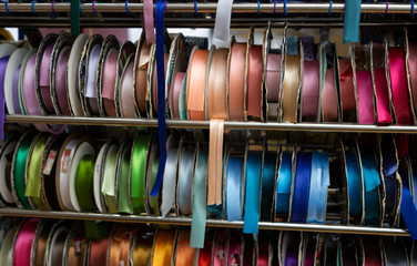 colorful ribbons for sewing used in fabric industry