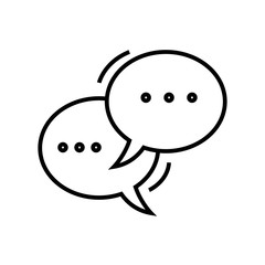 Communication line icon, concept sign, outline vector illustration, linear symbol.