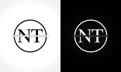 Initial Monogram Letter NT Logo Design Vector Template. NT Letter Logo Design