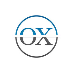 Initial Monogram Letter OX Logo Design Vector Template. OX Letter Logo Design