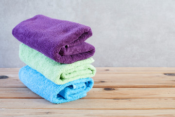 Obraz na płótnie Canvas colorful towels at laundry