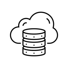 Cloud server line icon, concept sign, outline vector illustration, linear symbol.