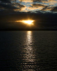 sunset over the sea
