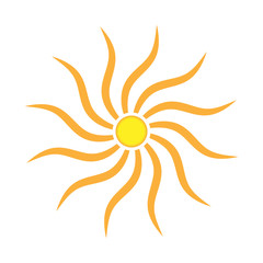 Sun vector template. Funny sun vector design.