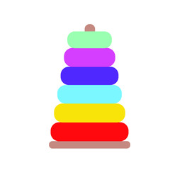 Isolated toy pyramid 
