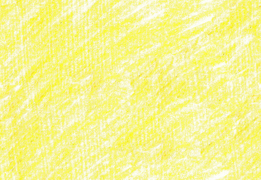 Yellow crayon strokes texture seamless background, wax pastel of yellow color, hand drawn on paper