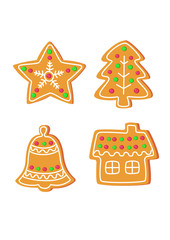 Ginger cookies design. Vector illustration in flat style