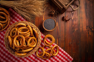 German pretzels stack