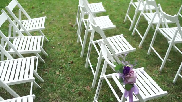 chairs at the wedding ceremony
