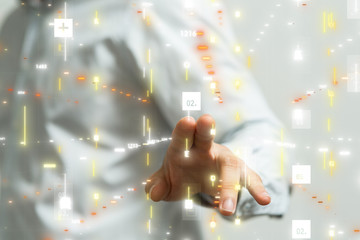 Innovation futuristic digital data binary code background technology