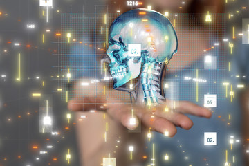 medical network connection with modern virtual screen interface