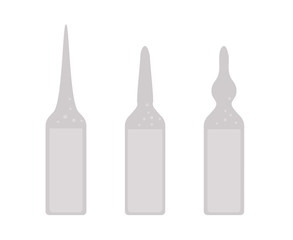 Vector flat glass bulb icon. Medicine picture isolated on white background. Healthcare, research and laboratory concept. Health check or treatment clip art.