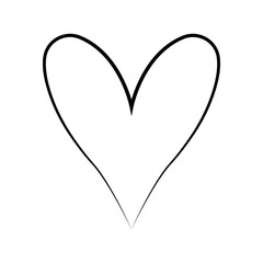 Set of outline hand drawn heart icon.Vector heart collection. Illustration for your graphic design.