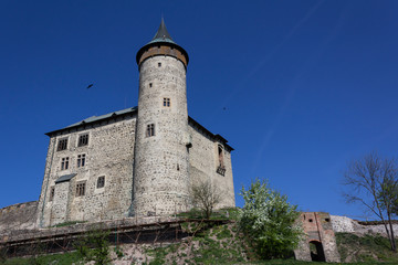 Fototapeta na wymiar Kunetice Mountain Castle, State Castle Kuneticka hora, Raby, Czech republic.