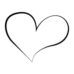 outline hand drawn heart icon.Vector heart collection. Illustration for your graphic design.