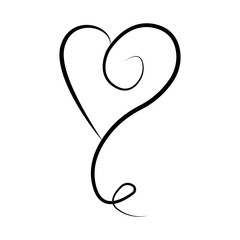 outline hand drawn heart icon.Vector heart collection. Illustration for your graphic design.