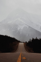 Long road with Mountain