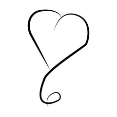 outline hand drawn heart icon.Vector heart collection. Illustration for your graphic design.