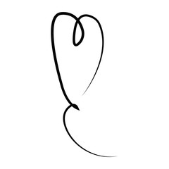 outline hand drawn heart icon.Vector heart collection. Illustration for your graphic design.